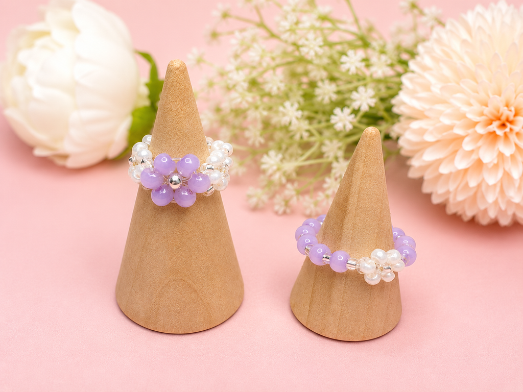 Lvender Blooming Ring Silber