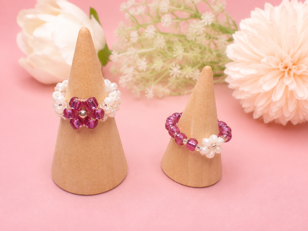 Ruby Blossom RIng Silber