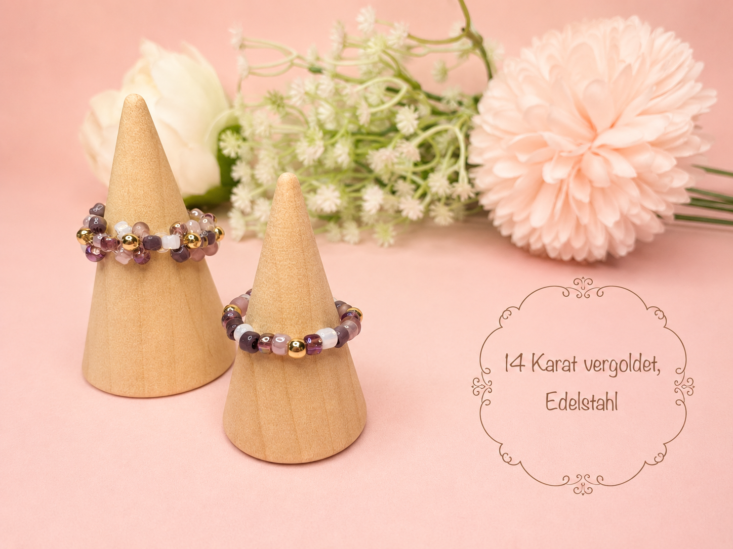 Blütenring Amethyst Blossom Gold