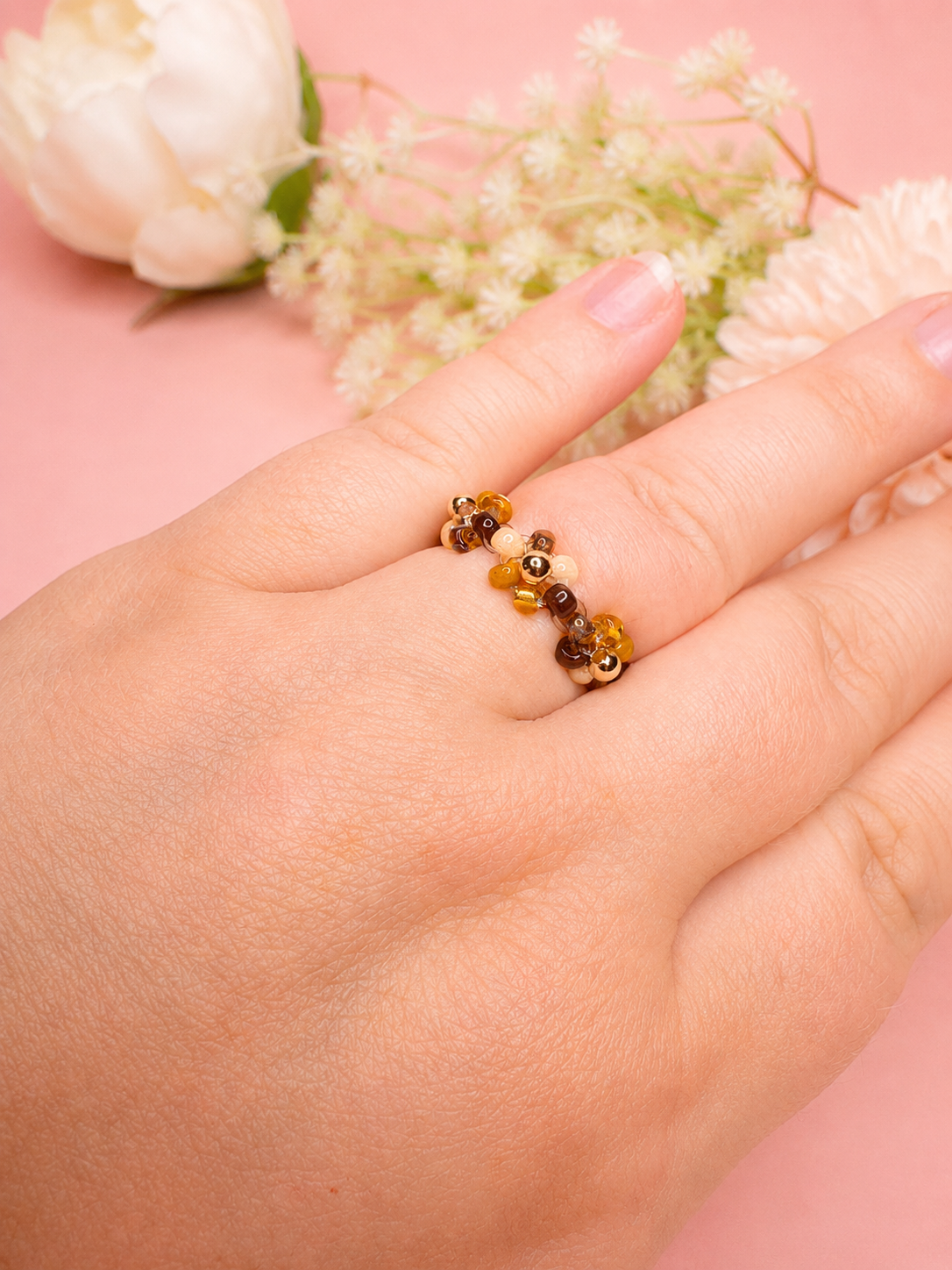 Blütenring Honey Blossom Gold