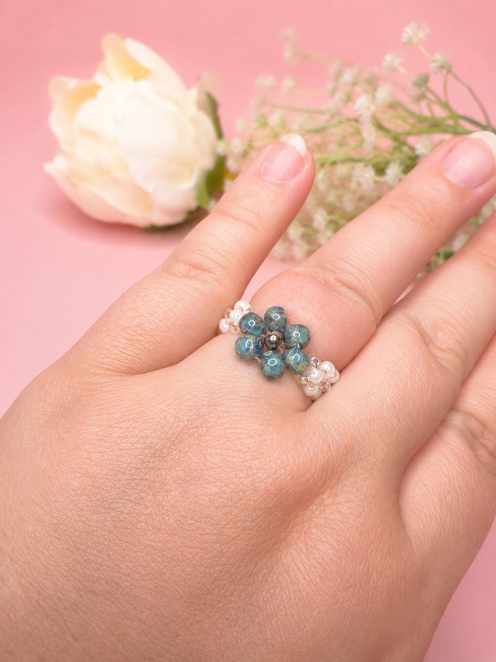 Ocean Blooming Ring Silber