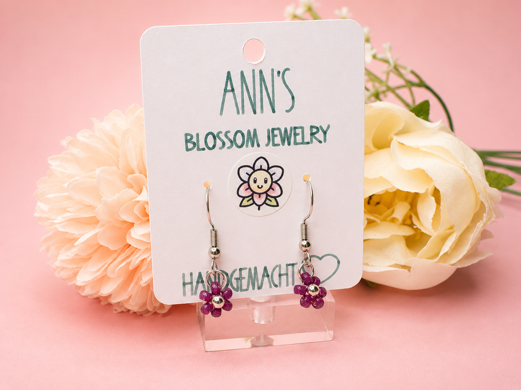 Bloom Drops Pink Silber