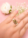 Olive Blooming Ring Gold