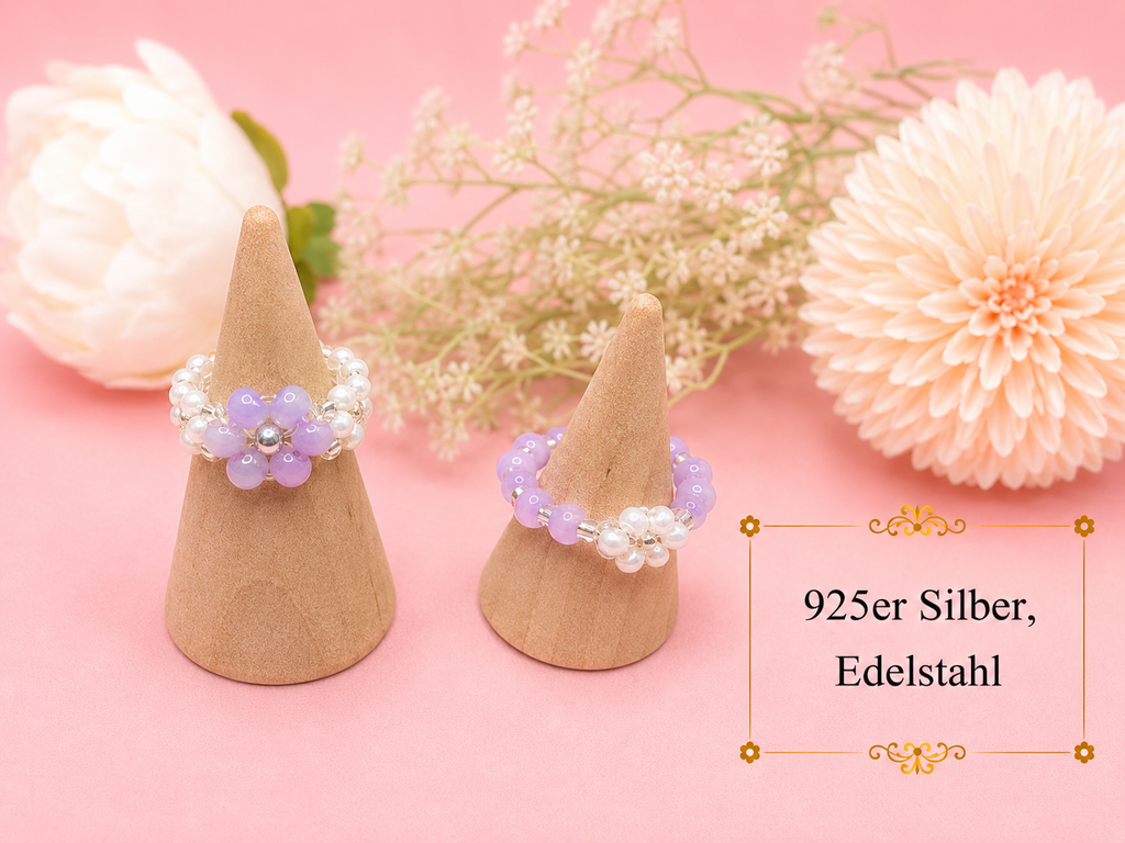 Lvender Blooming Ring Silber