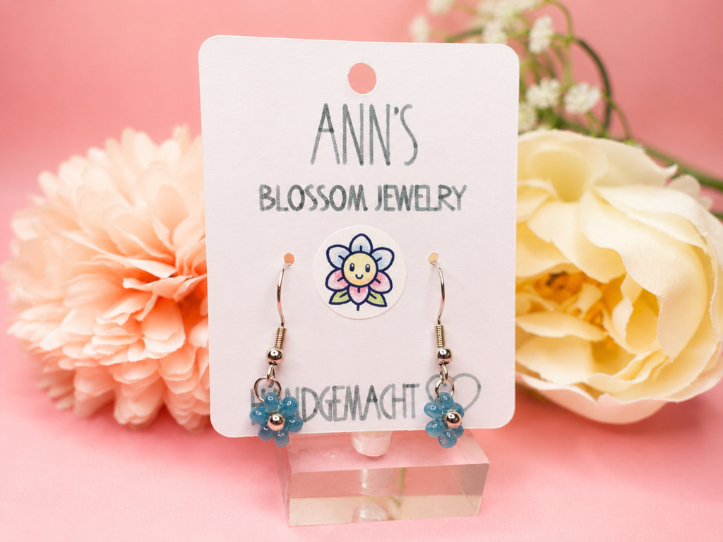 Bloom Drops Blau Silber