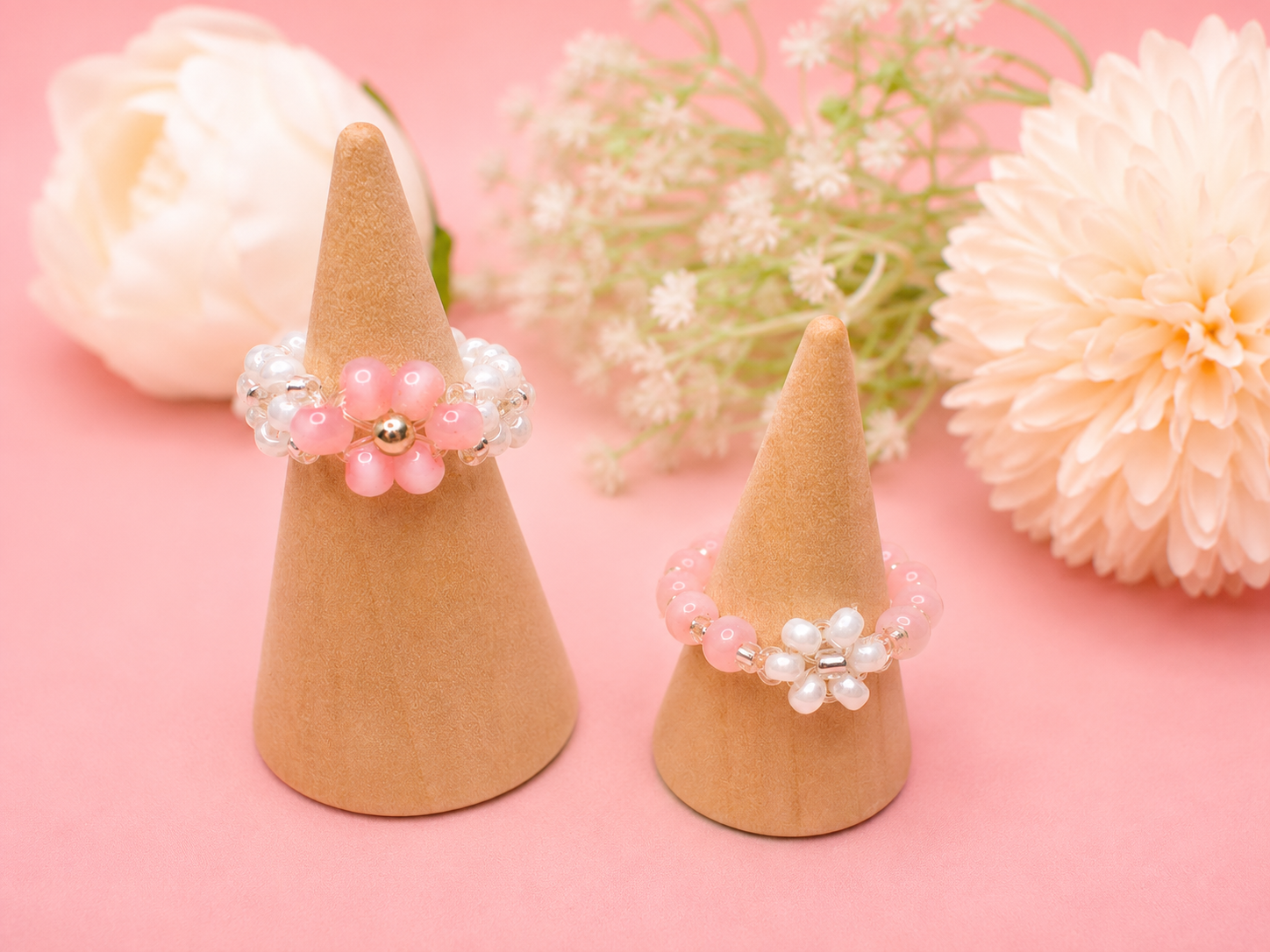 Rosé Blooming Ring Silber