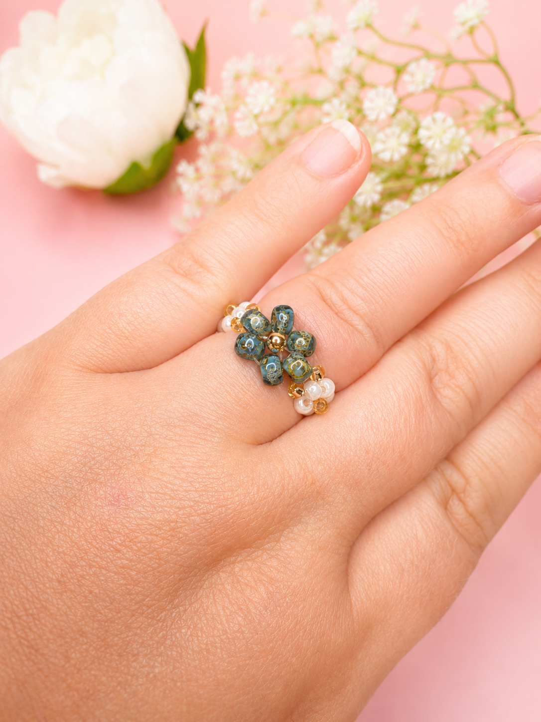 Ocean Blooming Ring Gold