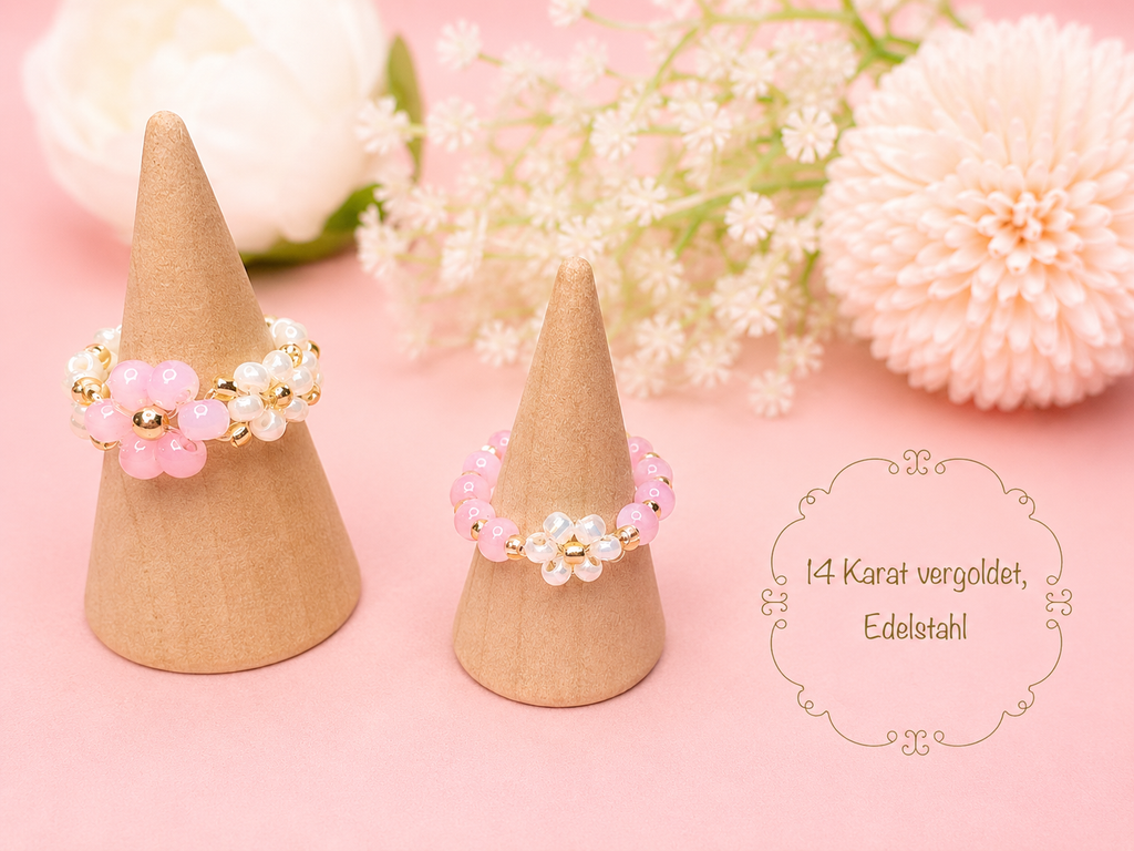 Pink Blooming Ring Gold