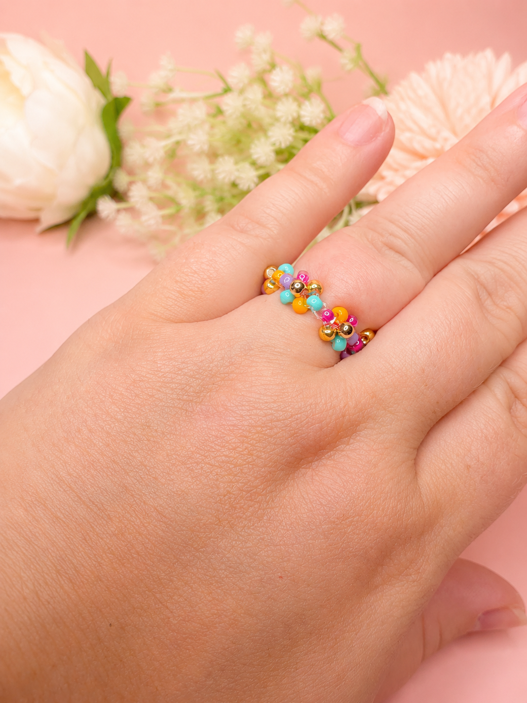 Blütenring Boho Blossom Gold
