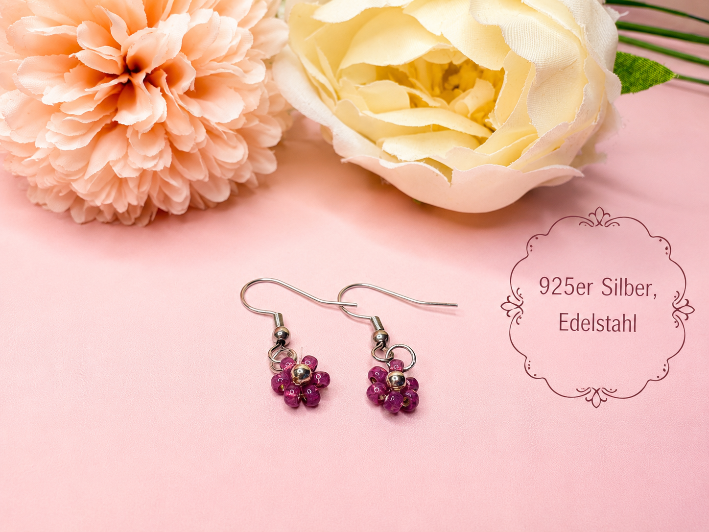 Bloom Drops Pink Silber