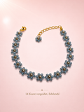 Blumenarmband Blau-Gold