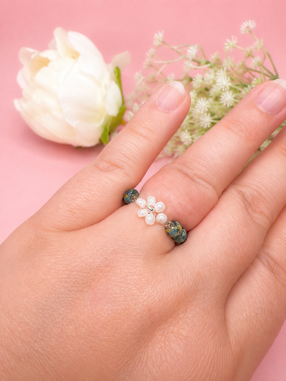Ocean Blooming Ring Silber