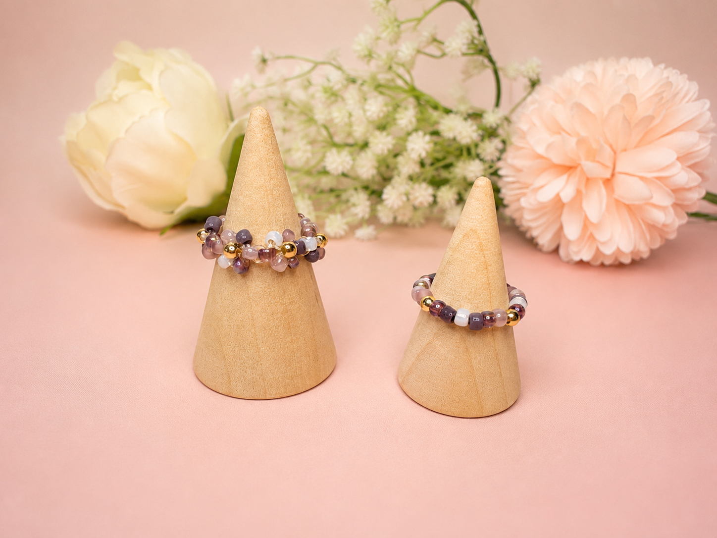Blütenring Amethyst Blossom Gold