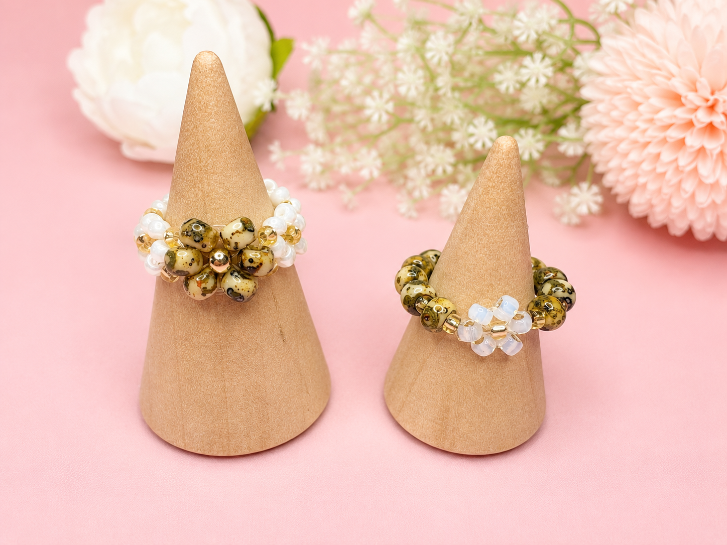 Olive Blooming Ring Gold