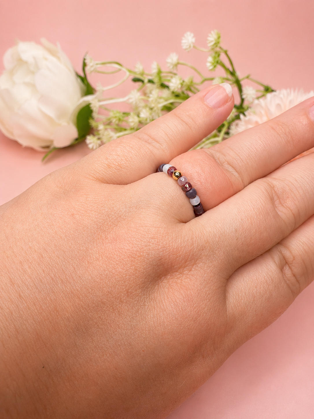 Blütenring Amethyst Blossom Gold